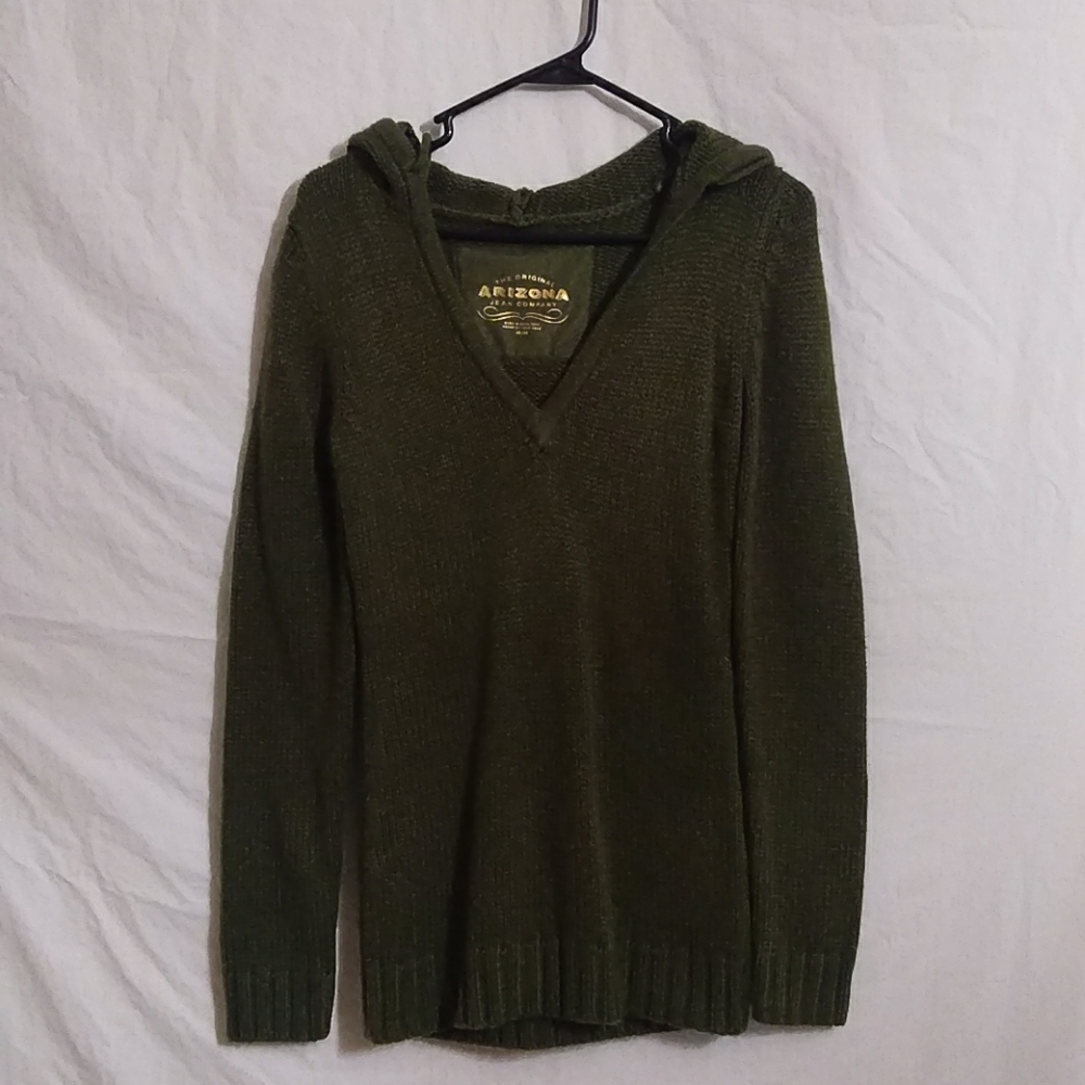 Arizona Hunter Green Sweater w/Hoodie Size M